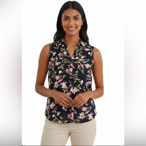 New York & Co Floral Sleeveless Top